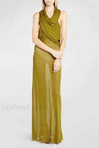Carleigh Ruche Maxi Charming Dress With Headscarf