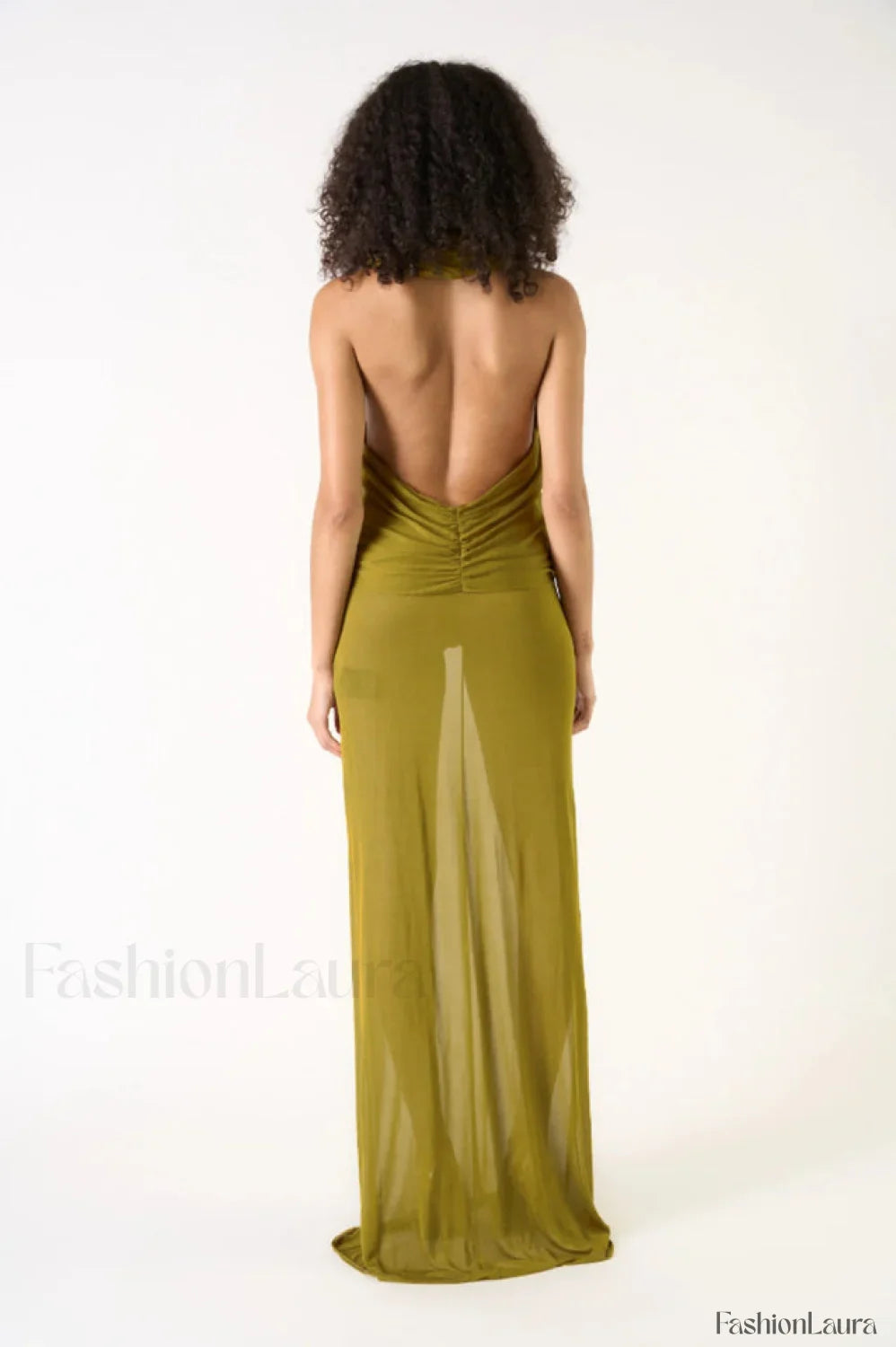 Carleigh Ruche Maxi Charming Dress With Headscarf