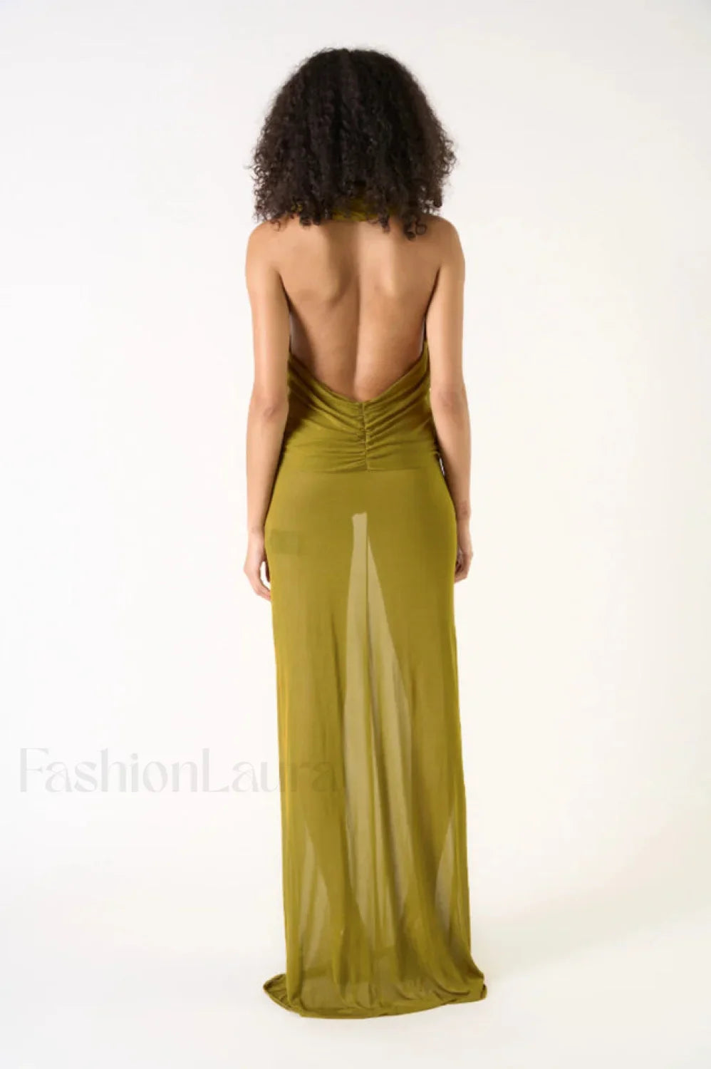 Carleigh Ruche Maxi Charming Dress With Headscarf