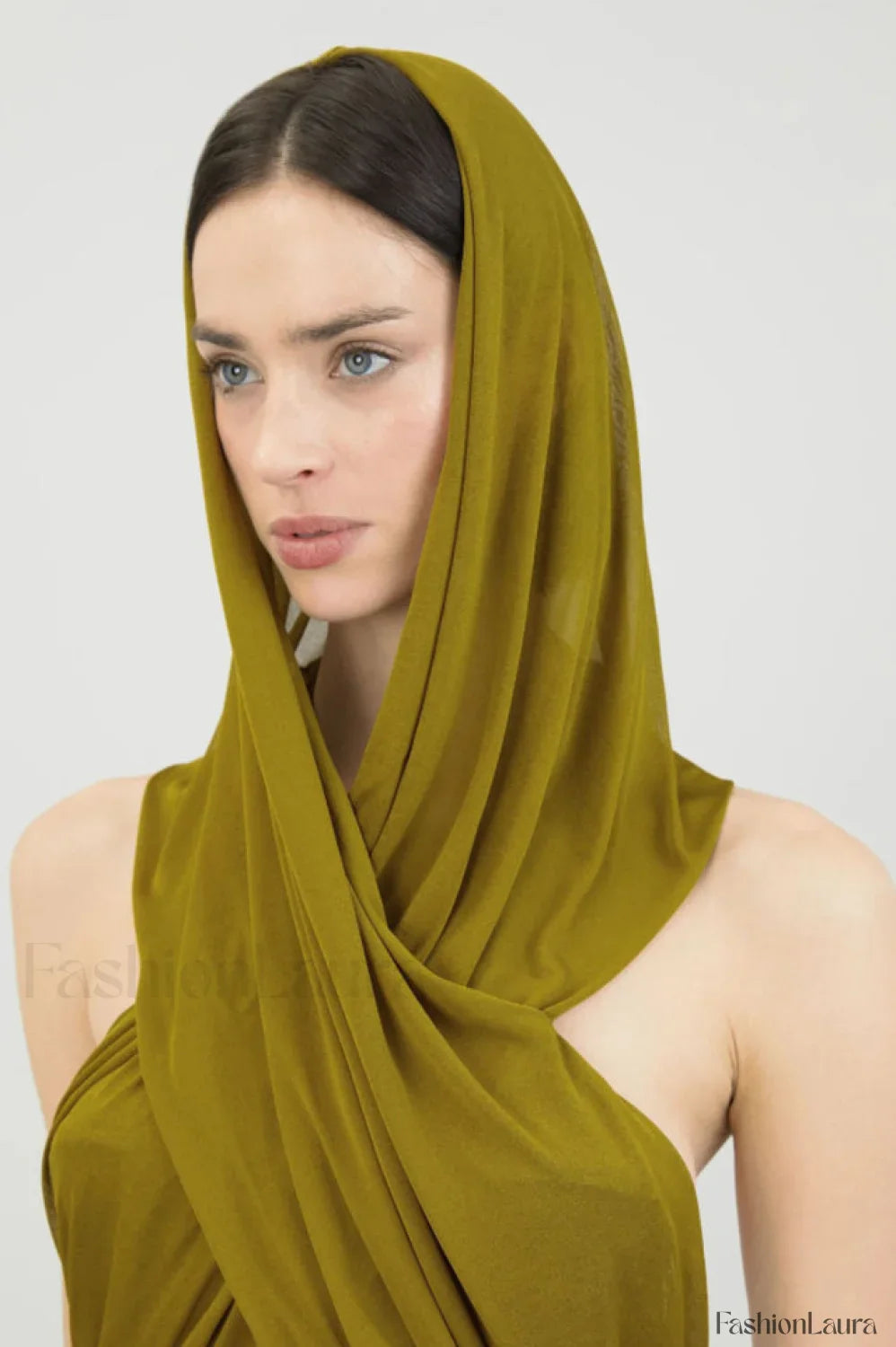 Carleigh Ruche Maxi Charming Dress With Headscarf