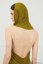 Carleigh Ruche Maxi Charming Dress With Headscarf