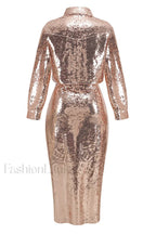 Carlotta Sequin Top Charming + Skirt Set