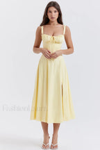 Carmen Elegant Bustier Sundress XS / Buttercup