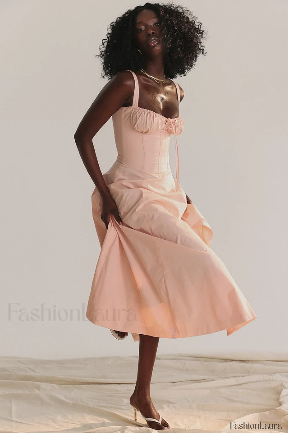 Carmen Pink Stylish Tunic Sundress