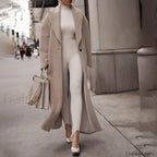 Cashmere Languid Elegant Commuting Thin Warm Mid length Overcoats
