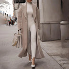 Cashmere Languid Elegant Commuting Thin Warm Mid length Overcoats