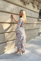 Cassidy One Shoulder Charming Floral Maxi Dress