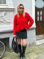 Casual Long Sleeves Loose Warm Christmas Sweater Christmas Sweaters L