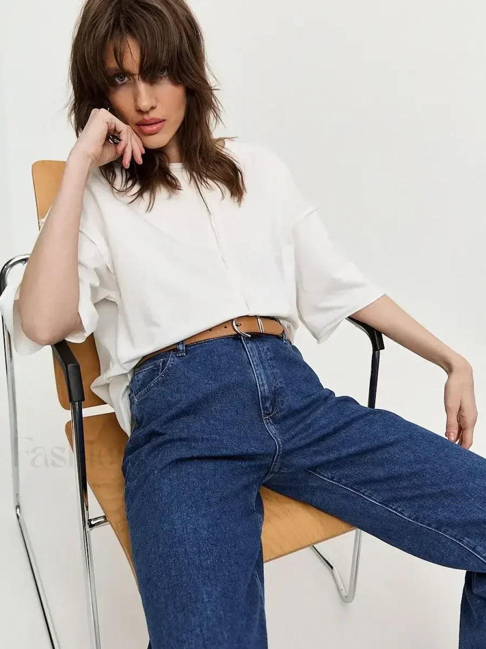 Casual Oversized Cotton Pink T Shirt White / M