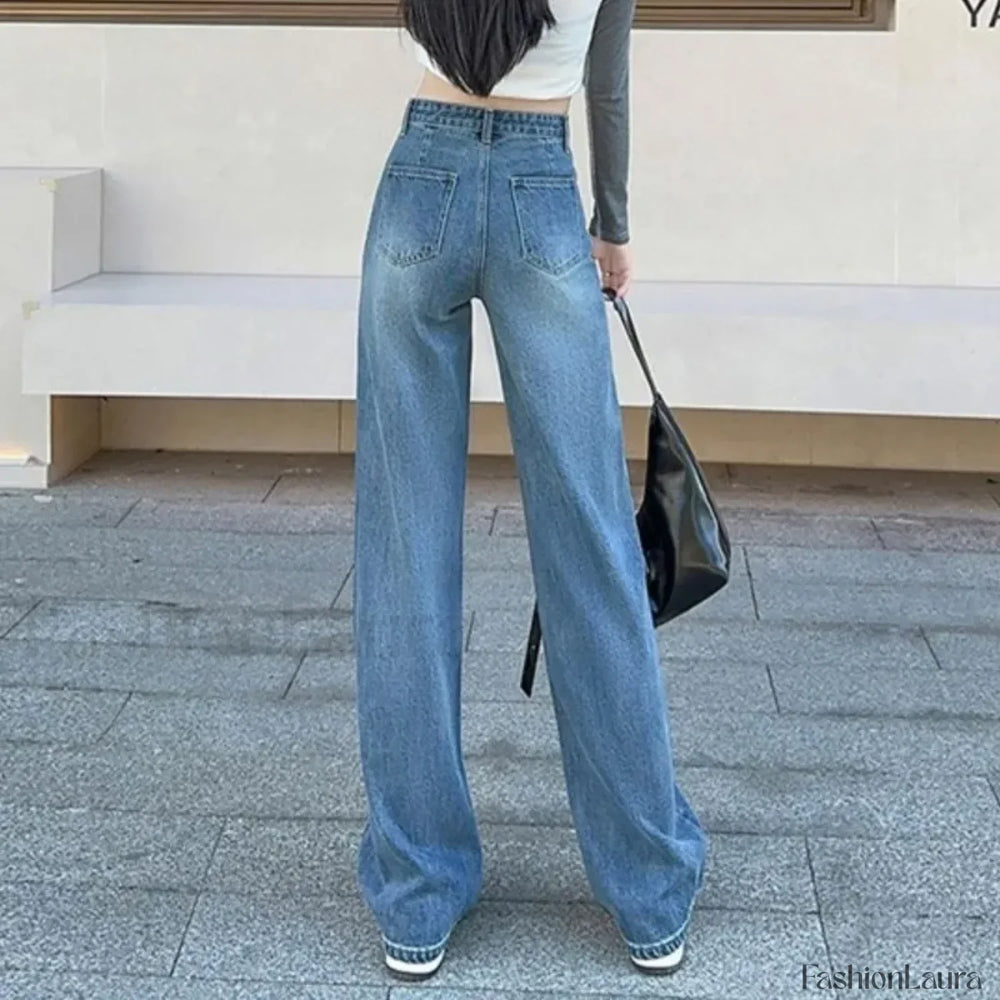 Casual Pink Blue Black Fashion Denim Jeans