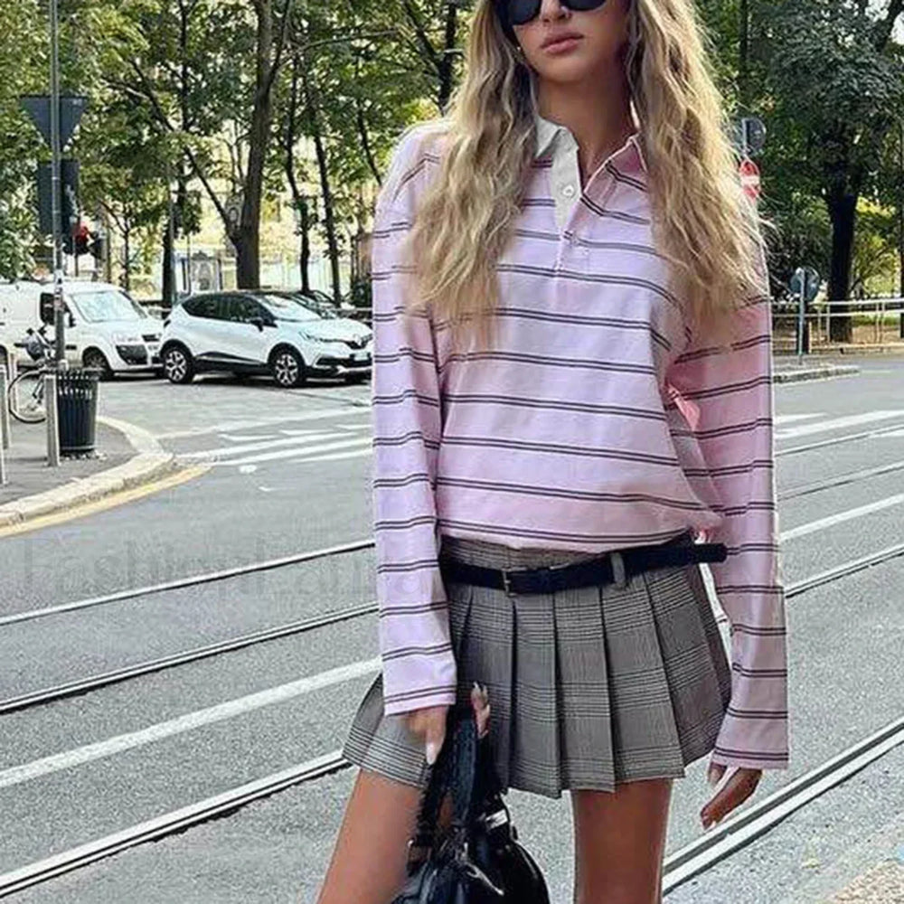Casual Striped Long Sleeve T Shirt