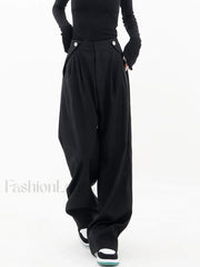 Casual Wide Graceful Leg Pants Black / XS Pants