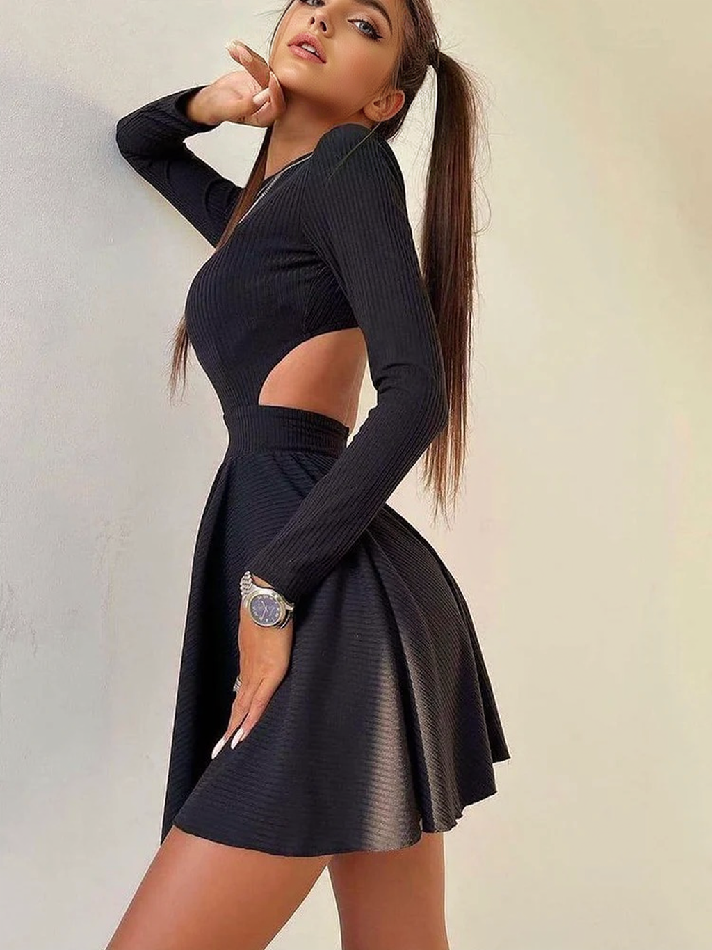 Julia Fashion - Back Hollow A-Line Women's Dress