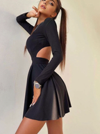 Julia Fashion - Back Hollow A-Line Women's Dress