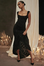 Cesca Retro Cream Charming White Floral Maxi Dress