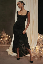 Cesca Retro Cream Charming White Floral Maxi Dress