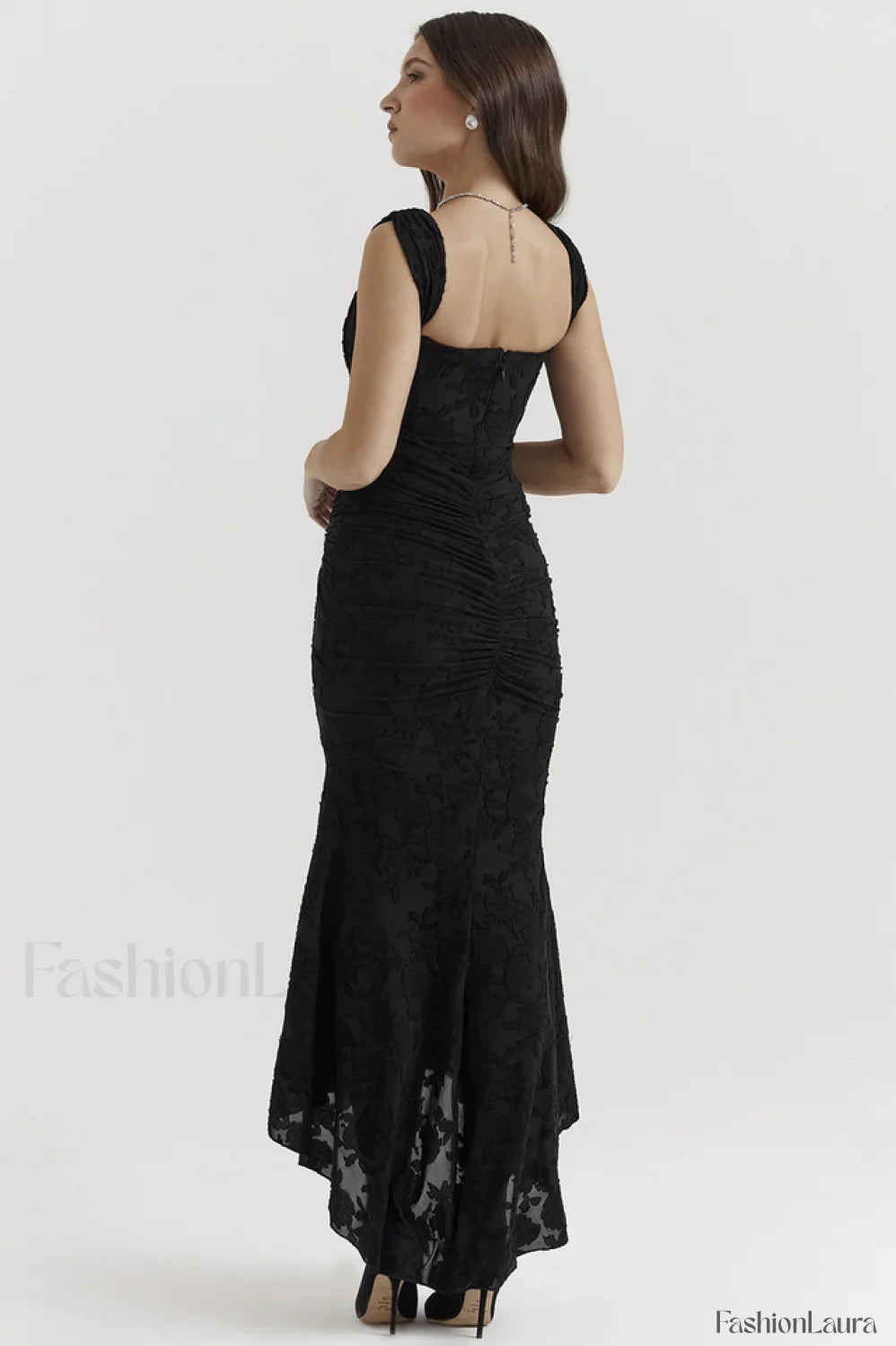 Cesca Retro Cream Charming White Floral Maxi Dress