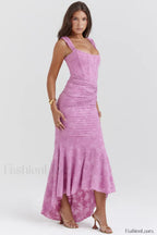 Cesca Retro Cream Charming White Floral Maxi Dress