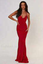 Chelsea Elegant Maxi Dress S / Red Party Dresses L