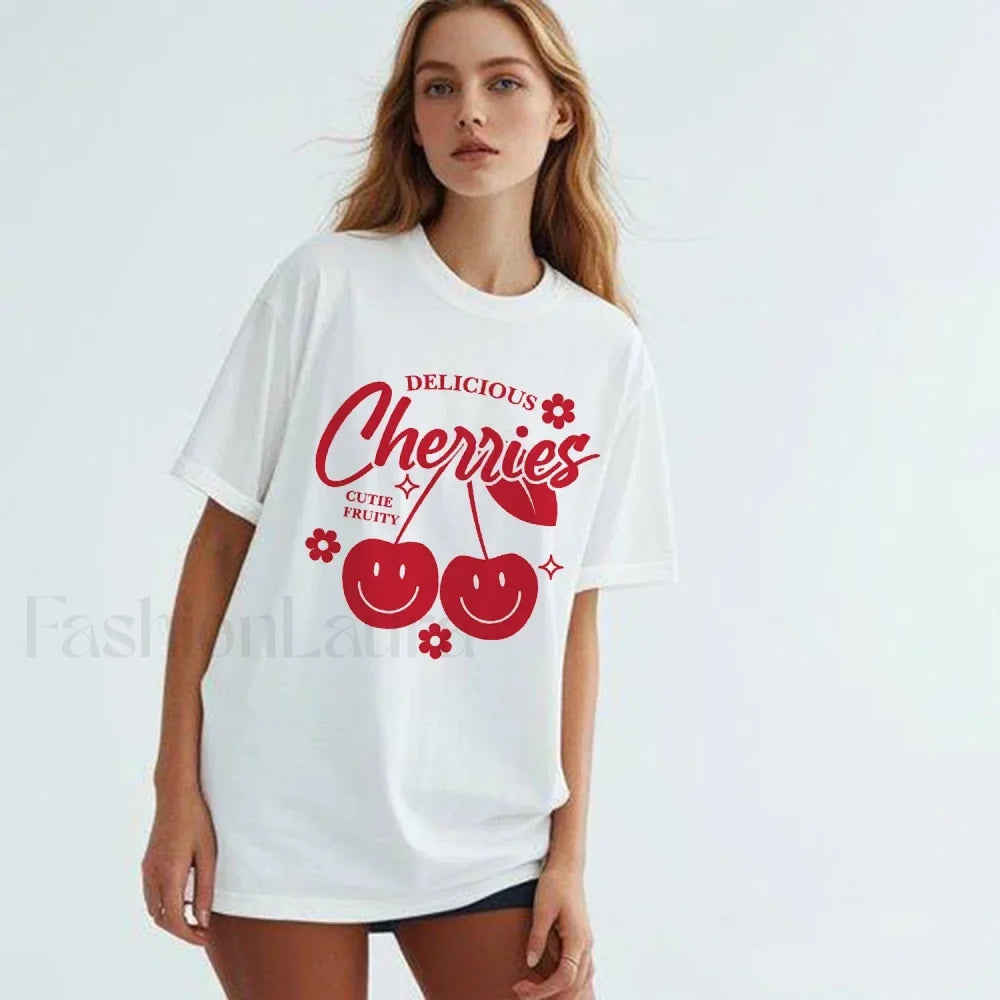 Cherry Delicious Raccoon Meme Graphic T Shirt