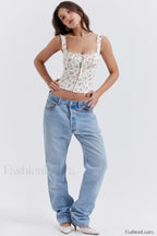 Chic Rose Stylish Print Top