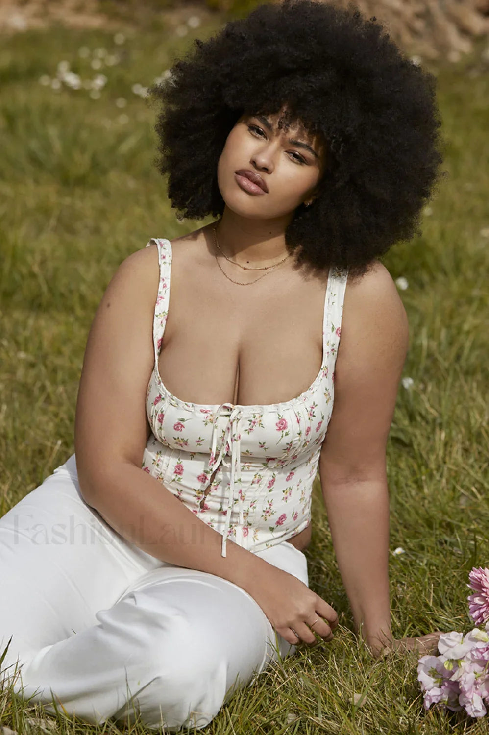 Chic Rose Stylish Print Top