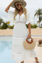 Chic White Stylish Boho Dress