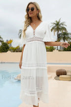 Chic White Stylish Boho Dress