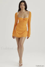 Chiffon Halter Stylish Mini Dress