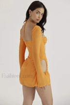 Chiffon Halter Stylish Mini Dress