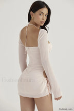 Chiffon Halter Stylish Mini Dress