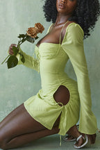 Chiffon Halter Stylish Mini Dress