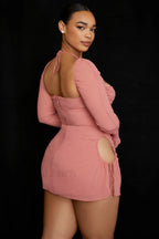 Chiffon Halter Stylish Mini Dress