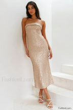 Chilling On My Charming Own Maxi Dress S / Champagne