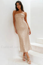 Chilling On My Charming Own Maxi Dress S / Champagne