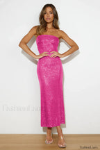 Chilling On My Charming Own Maxi Dress S / Fuchsia