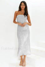 Chilling On My Charming Own Maxi Dress S / Silver