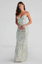 Christal Sequin Stylish Mermaid Formal Dress
