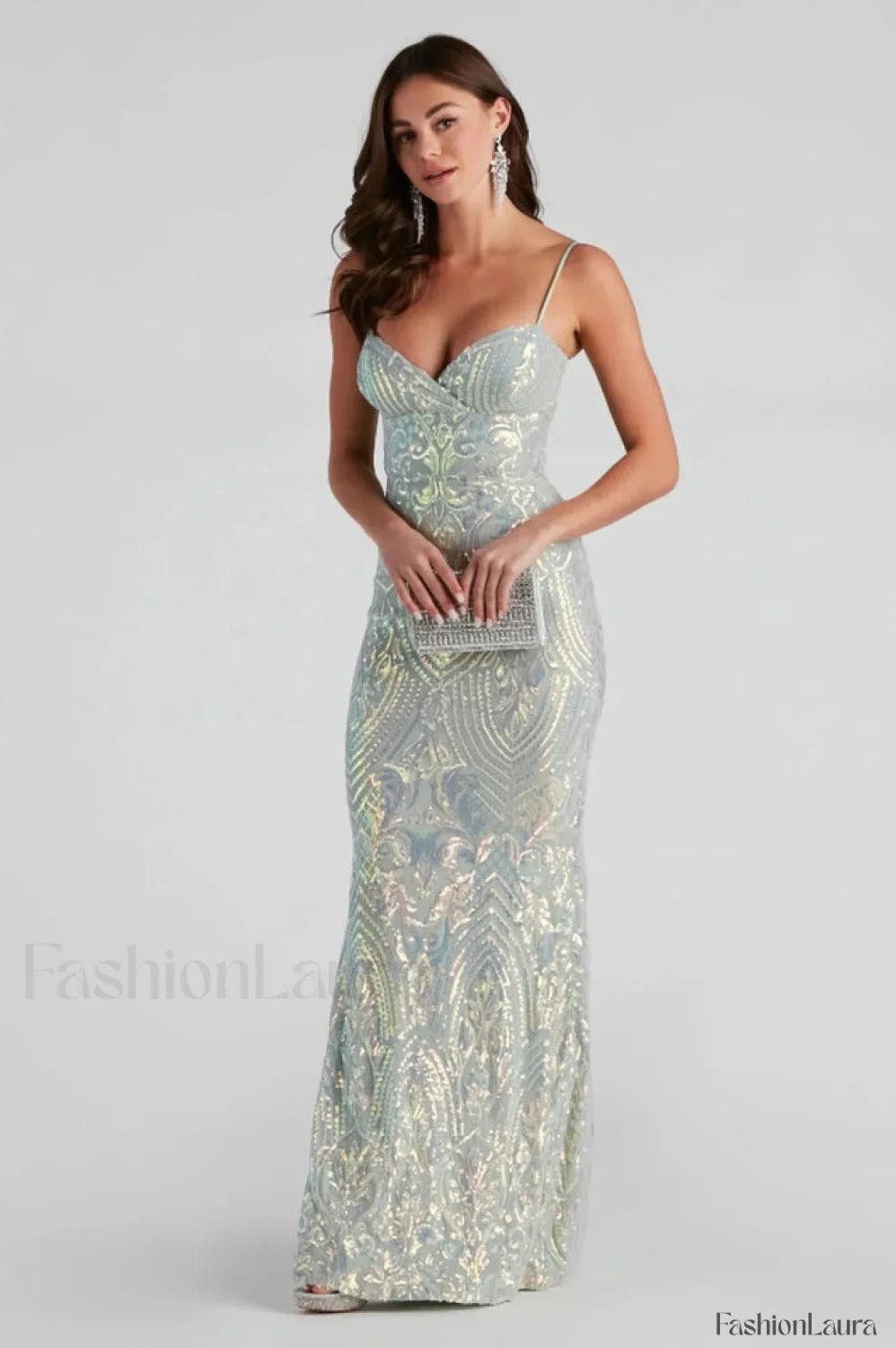 Christal Sequin Stylish Mermaid Formal Dress
