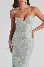 Christal Sequin Stylish Mermaid Formal Dress