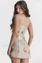 Christian Vintage Stylish Floral Mini Dress