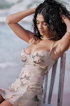 Christian Vintage Stylish Floral Mini Dress