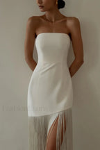Chyler Elegant Midi Dress S / White