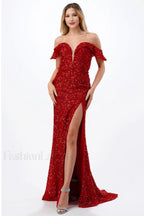 Cinderella Divine Stylish CH167 Sequin Dress XS / Red