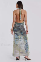 Cindy Plunge Stylish Maxi Dress