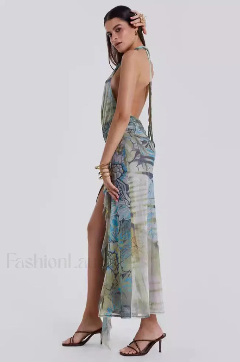 Cindy Plunge Stylish Maxi Dress
