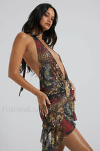 Cindy Plunge Stylish Mini Dress