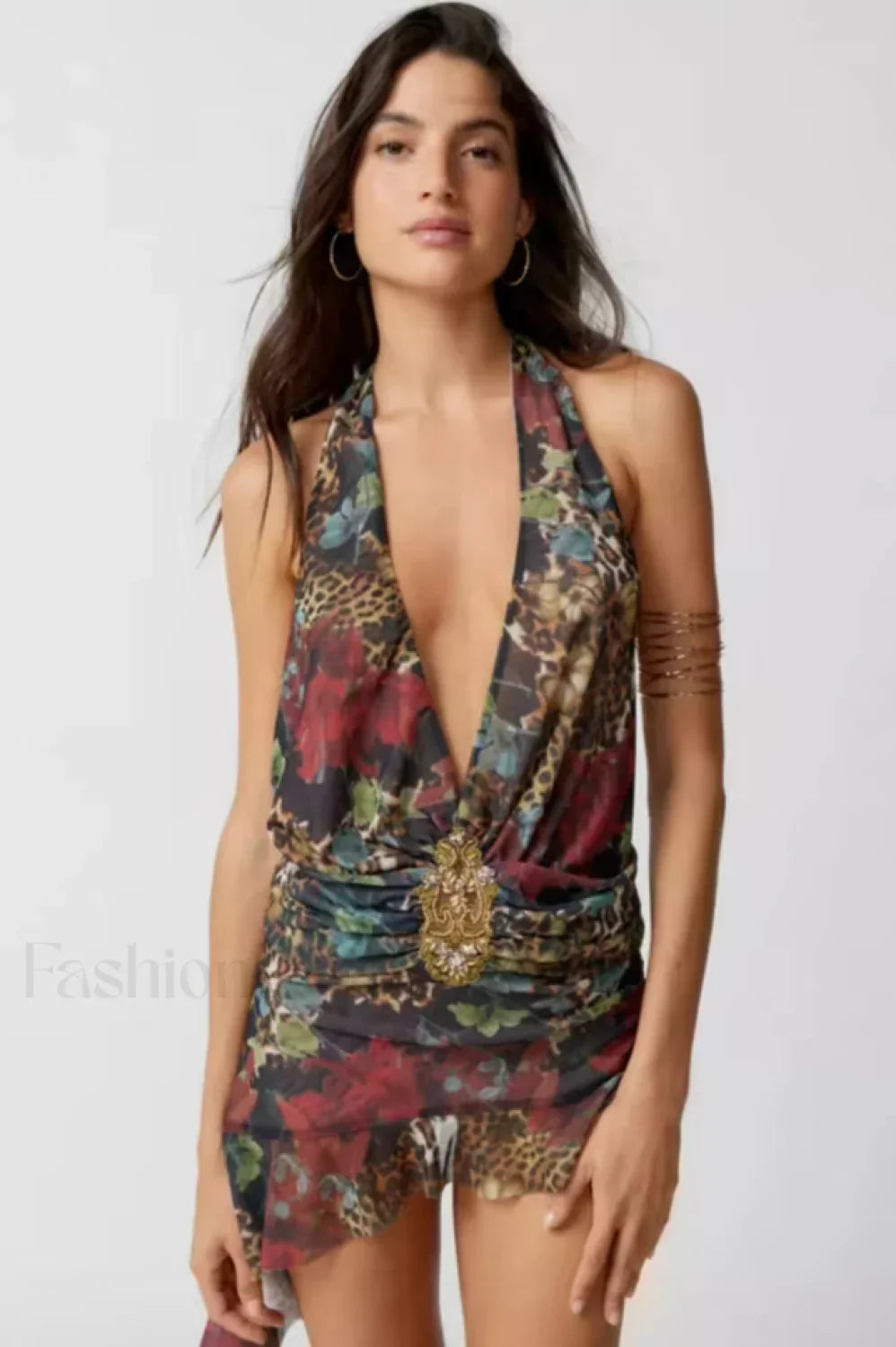 Cindy Plunge Stylish Mini Dress