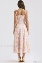 Clarabelle Pink Meadow Charming Print Cotton Sundress
