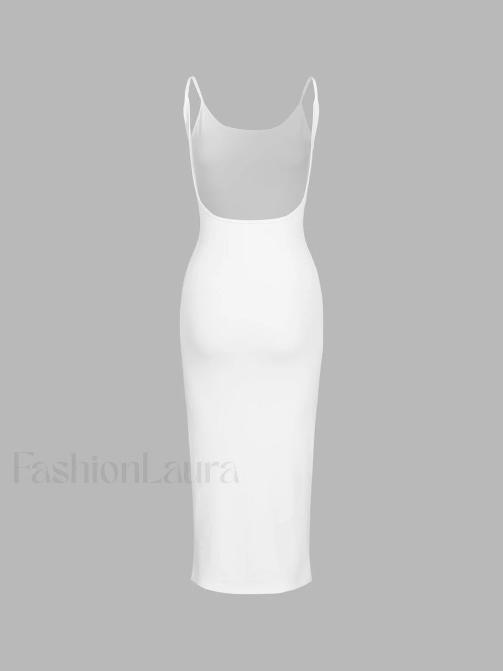 Classic Open Graceful Back Midi Dress Dresses